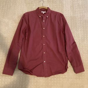 Alex Mill Poplin Button-Up Red Shirt
